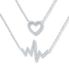 Thumbnail Image 1 of Heartbeat Necklace 1/6 ct tw Diamonds Sterling Silver