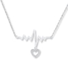Thumbnail Image 1 of Heartbeat Necklace 1/20 ct tw Diamonds Sterling Silver