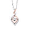 Thumbnail Image 1 of Unstoppable Love 1/20 ct tw Necklace Sterling Silver & 10K Rose Gold