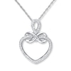 Thumbnail Image 1 of Infinity Heart Necklace 1/5 ct tw Diamonds 10K White Gold