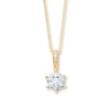 Thumbnail Image 1 of Diamond Necklace 1/3 ct tw Round-cut 14K Yellow Gold