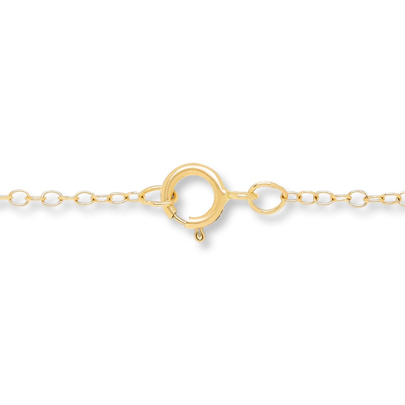 Main Image 3 of Hamsa Necklace 1/10 ct tw Diamonds 14K Yellow Gold