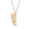 Thumbnail Image 2 of Elephant Necklace 1/10 ct tw Diamonds 14K Yellow Gold