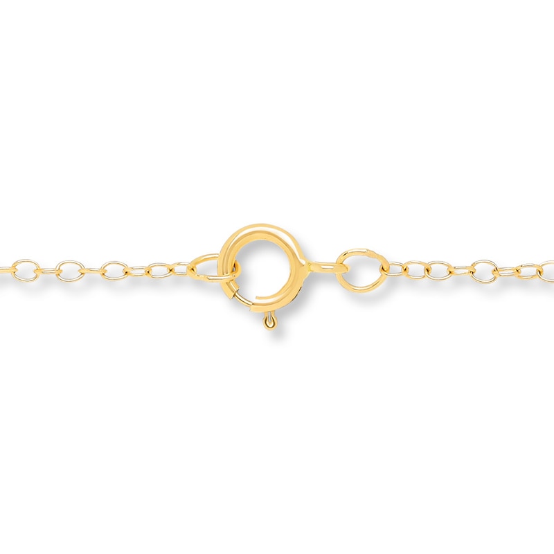 Main Image 3 of Elephant Necklace 1/10 ct tw Diamonds 14K Yellow Gold