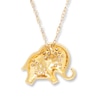 Thumbnail Image 4 of Elephant Necklace 1/10 ct tw Diamonds 14K Yellow Gold