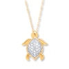 Thumbnail Image 0 of Turtle Necklace 1/10 ct tw Diamonds 14K Yellow Gold