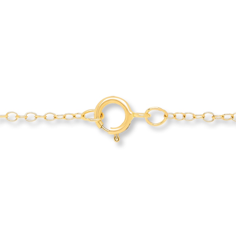 Main Image 3 of Turtle Necklace 1/10 ct tw Diamonds 14K Yellow Gold
