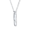 Thumbnail Image 1 of Infinity Symbol Necklace 1/6 ct tw Diamonds 10K White Gold