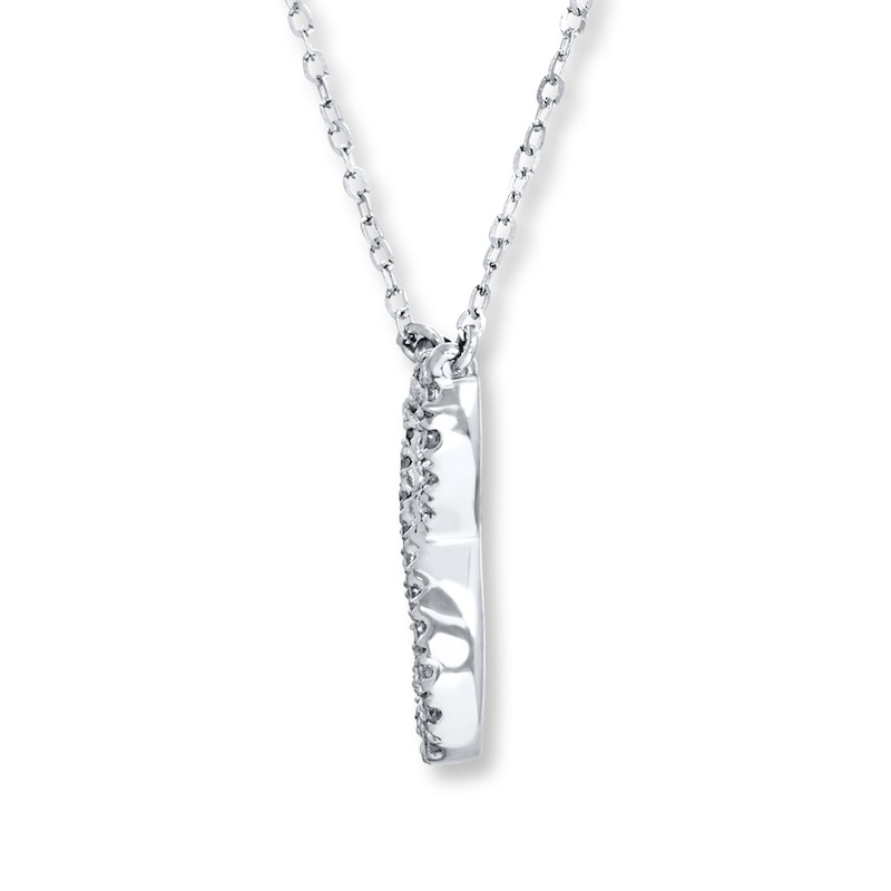 Main Image 2 of Infinity Symbol Necklace 1/6 ct tw Diamonds 10K White Gold