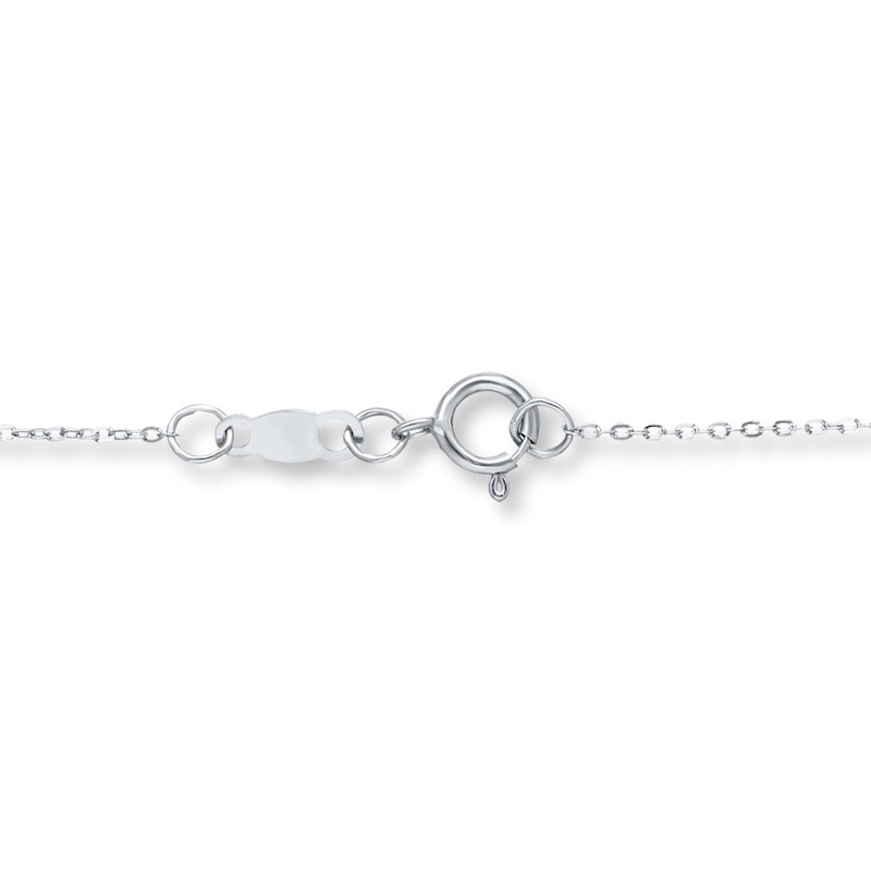 Infinity Symbol Necklace 1/6 ct tw Diamonds 10K White Gold