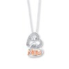 Thumbnail Image 1 of Unstoppable Love Mom Necklace Sterling Silver & 10K Rose Gold