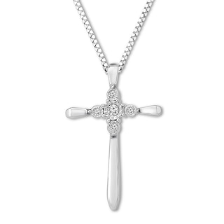 Diamond Cross Necklace Sterling Silver | Kay