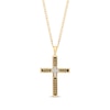 Thumbnail Image 0 of Men's Diamond Cross Necklace 3/8 ct tw 10K Yellow Gold 22"