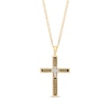 Thumbnail Image 1 of Men's Diamond Cross Necklace 3/8 ct tw 10K Yellow Gold 22&quot;