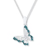 Thumbnail Image 0 of Butterfly Necklace 1/15 ct tw Diamonds Sterling Silver