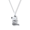 Thumbnail Image 0 of Panda Necklace 1/8 ct tw Diamonds Sterling Silver