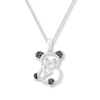 Thumbnail Image 1 of Teddy Bear Necklace 1/20 ct tw Diamonds Sterling Silver