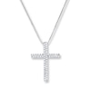 Thumbnail Image 0 of Cross Necklace 1/3 ct tw Diamonds 10K White Gold