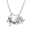 Thumbnail Image 4 of Black Diamond Cat Necklace 1/5 ct tw Sterling Silver & 10K Yellow Gold