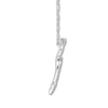 Thumbnail Image 2 of Diamond Owl Necklace 1/10 ct tw Round-cut 10K White Gold