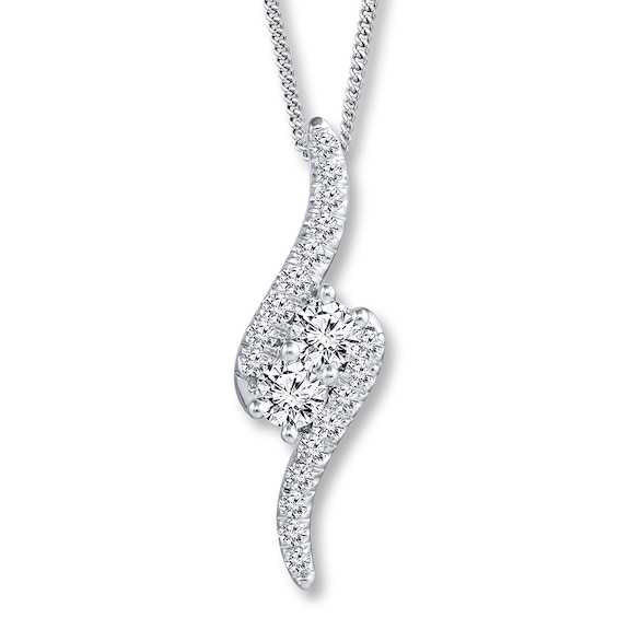 Ever Us Necklace 1 ct tw Diamonds 14K White Gold