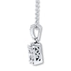 Thumbnail Image 1 of Diamond Necklace 1/2 ct tw Princess-cut & Round 14K White Gold