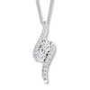 Thumbnail Image 0 of Ever Us Necklace 1/4 ct tw Diamonds 14K White Gold