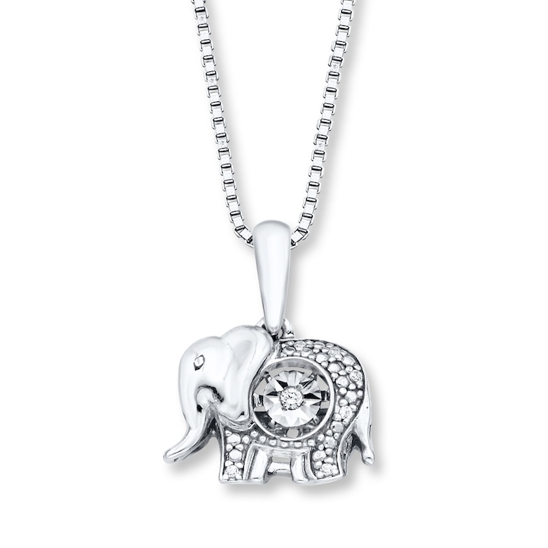 Main Image 1 of Unstoppable Love Elephant Necklace Sterling Silver 18&quot;