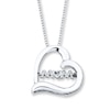 Thumbnail Image 1 of Unstoppable Love Mom Necklace 1/20 ct tw Sterling Silver