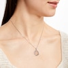 Thumbnail Image 2 of Paw Print Necklace 1/10 ct tw Diamonds Sterling Silver & 10K Yellow Gold 18&quot;