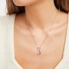 Thumbnail Image 2 of Cat Necklace 1/15 ct tw Black & White Diamonds Sterling Silver 18&quot;