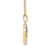 Thumbnail Image 2 of Tree Necklace 1/5 ct tw Green Diamonds 10K Yellow Gold