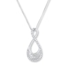 Thumbnail Image 1 of Mom Necklace 1/6 ct tw Diamonds 10K White Gold