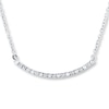 Thumbnail Image 1 of Diamond Bar Necklace Sterling Silver