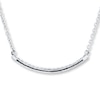 Thumbnail Image 3 of Diamond Bar Necklace Sterling Silver