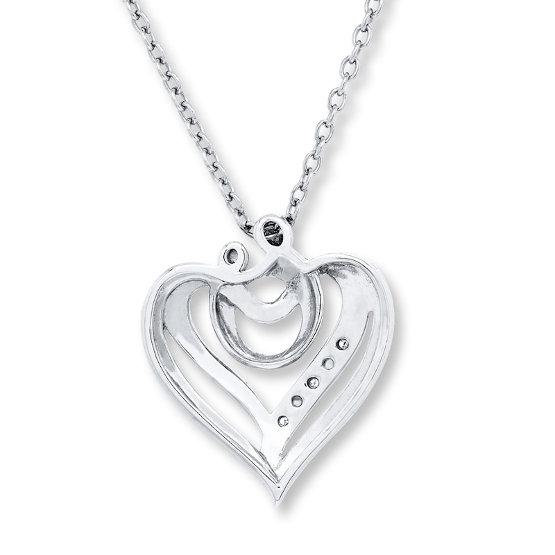 Main Image 3 of Mother and Child Necklace Diamond Accents Sterling Silver