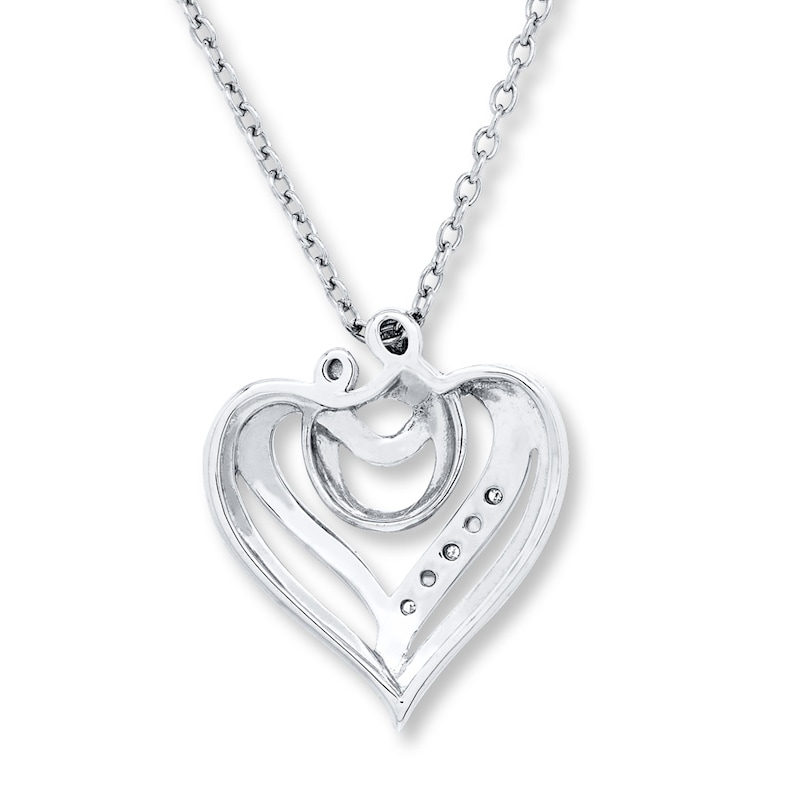 Mother and Child Necklace Diamond Accents Sterling Silver