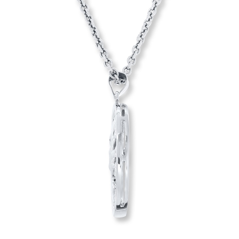 Main Image 2 of Family Tree Necklace Diamond Accents Sterling Silver