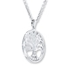 Thumbnail Image 3 of Family Tree Necklace Diamond Accents Sterling Silver