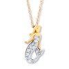 Thumbnail Image 3 of Mermaid Necklace 1/10 ct tw Diamonds 14K Yellow Gold
