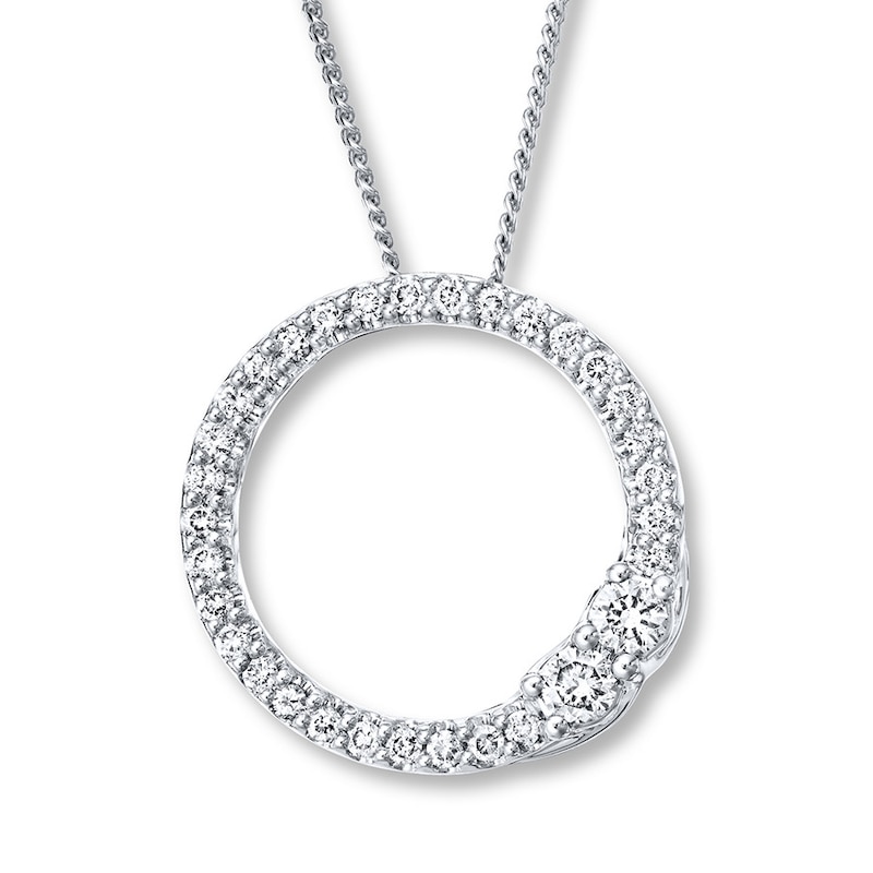 Main Image 1 of Ever Us Necklace 1/3 ct tw Diamonds 14K White Gold