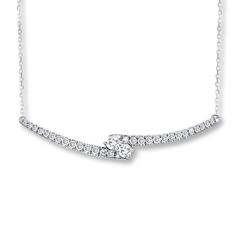 Ever Us Two-Stone Necklace 1/2 ct tw Diamonds 14K White Gold