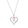 Thumbnail Image 1 of Ever Us Heart Necklace 1/2 ct tw Diamonds 14K 2-Tone Gold