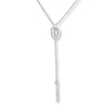 Thumbnail Image 1 of Diamond Lariat Necklace 1/8 ct tw Round-cut 10K White Gold