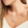 Thumbnail Image 1 of Heart Necklace Diamond Accents Sterling Silver 18"
