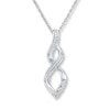 Thumbnail Image 1 of Twist Necklace Diamond Accents Sterling Silver 18&quot;