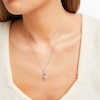 Thumbnail Image 2 of Swirl Necklace Diamond Accents Sterling Silver 18&quot;