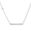 Thumbnail Image 1 of Diamond Bar Necklace 1/3 ct tw Diamonds 10K White Gold