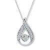 Thumbnail Image 0 of Diamond Necklace 1/20 ct tw Round-cut Sterling Silver 18"