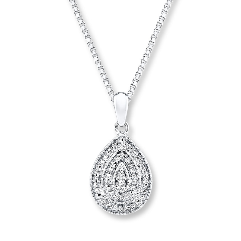 Main Image 1 of Diamond Necklace Sterling Silver
